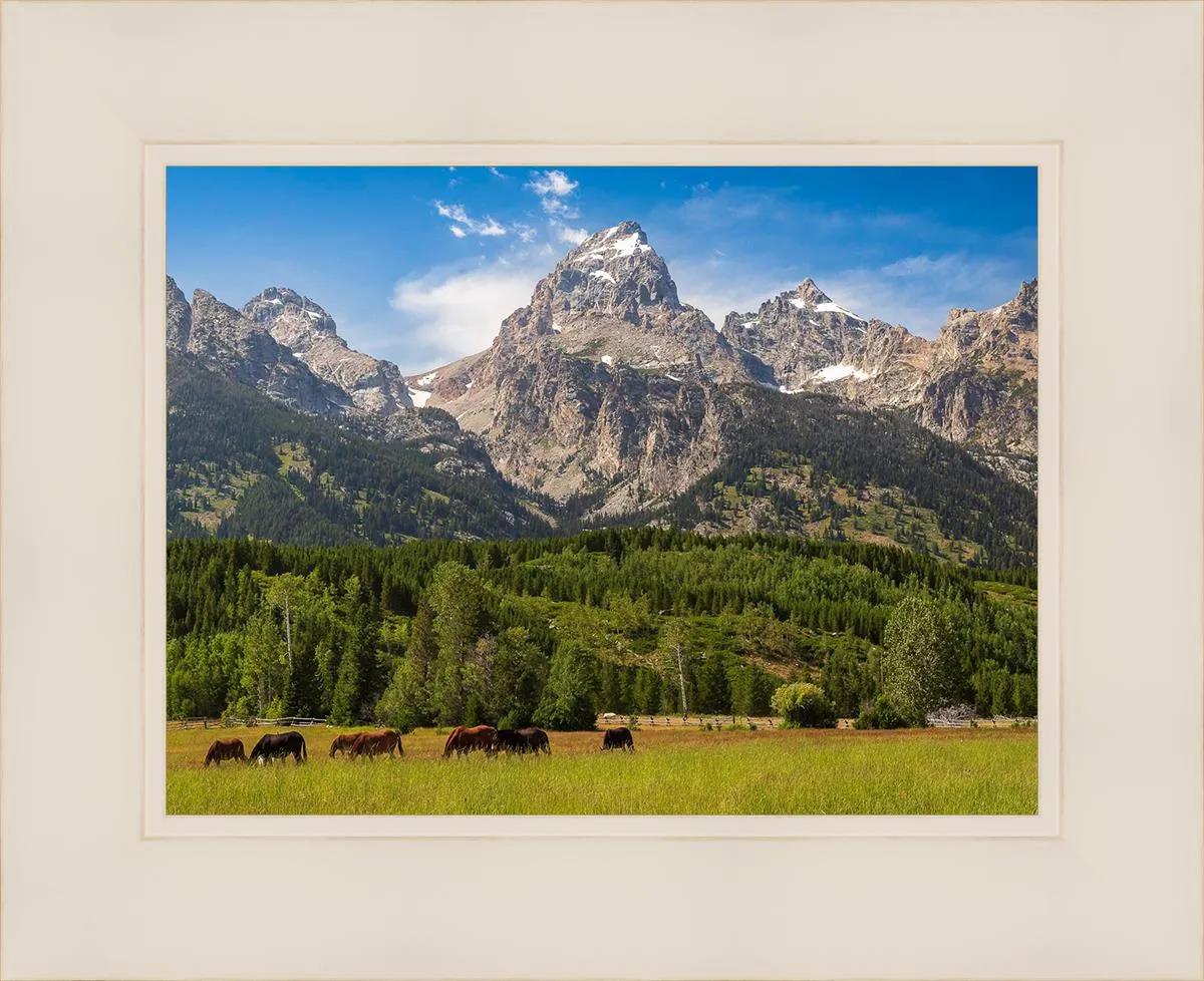 Panorama of Grand Teton Mountain Range, Wyoming