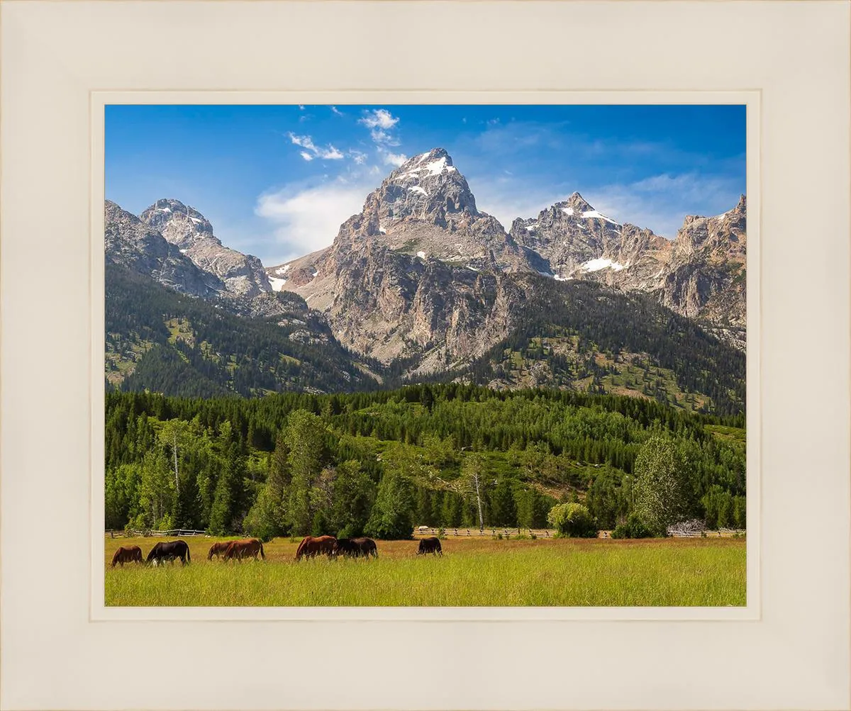 Panorama of Grand Teton Mountain Range, Wyoming