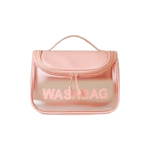 Portable Waterproof Cosmetic Travel Bag With Hanging Hook Re-10 Pink