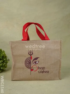 Printed Durga Face Juco Bag - WBG1160