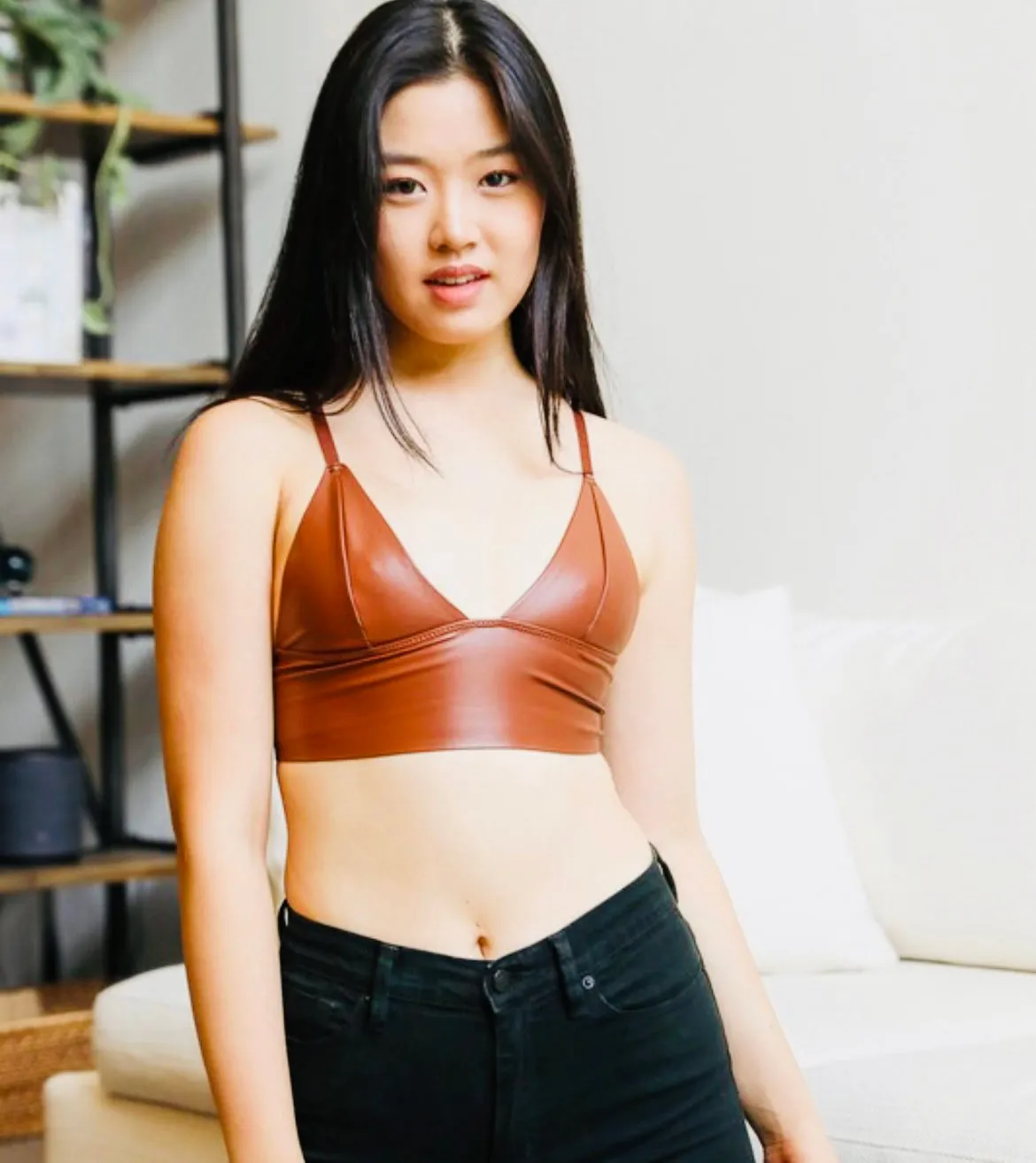 PU leather bralette (other colors available)