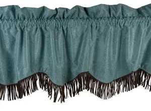 "Cheyenne Turquoise" Faux Leather Valance