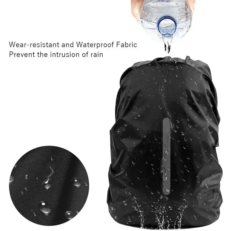 Reflective Waterproof Backpack Rain Cover Outdoor Sport Night Cycling Safety Light Rain Cover Case Bag Outdoor Camping Hiking