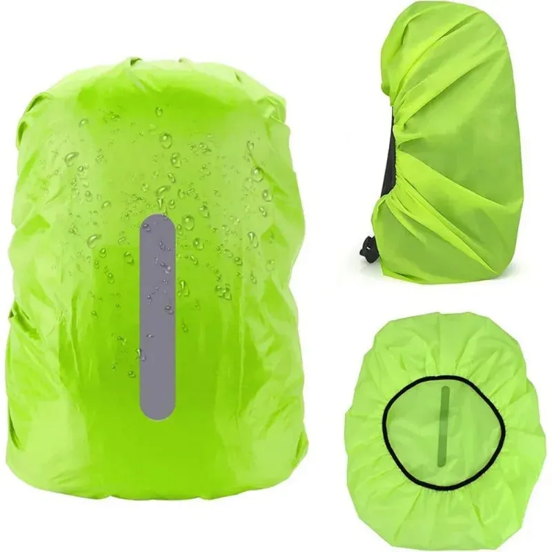 Reflective Waterproof Backpack Rain Cover Outdoor Sport Night Cycling Safety Light Rain Cover Case Bag Outdoor Camping Hiking