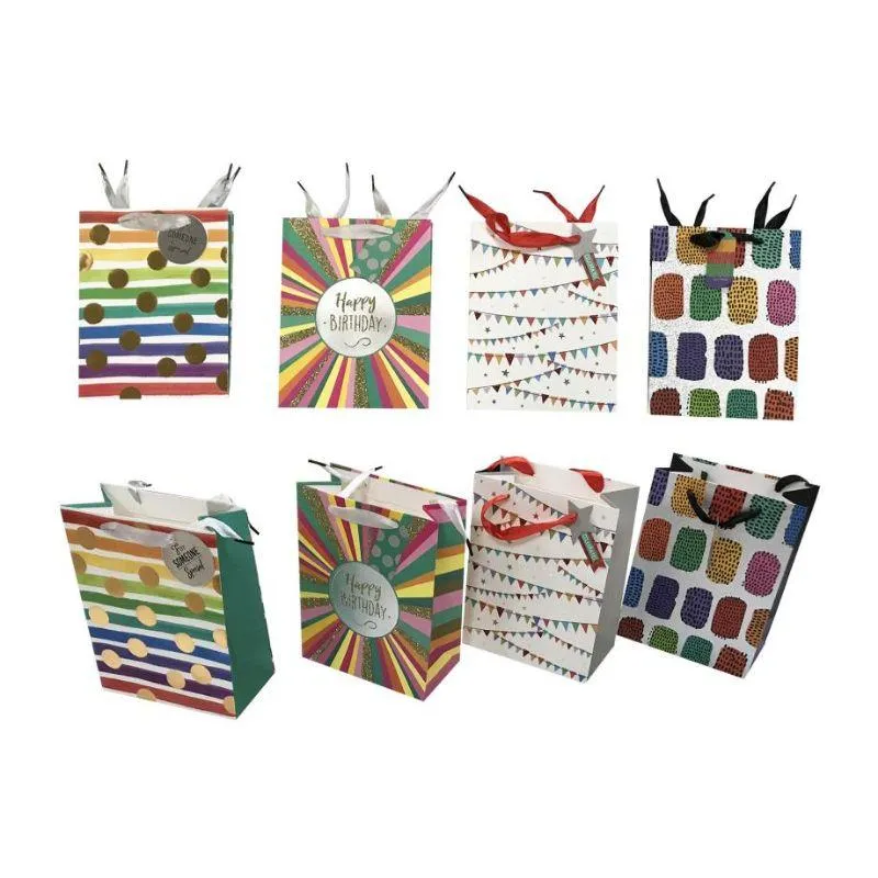 Retro Birthday Series Premium Gift Bag - 18cm x 23cm x 10cm