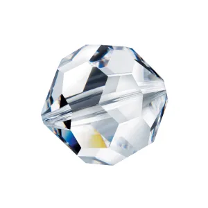 Round Bead Crystal 12mm Clear Prism with Hole Through