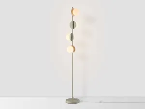 Sand opal disk floor lamp