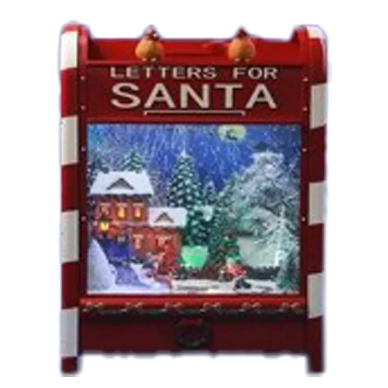 Santa's Mail box with Snowing & Music 62cm