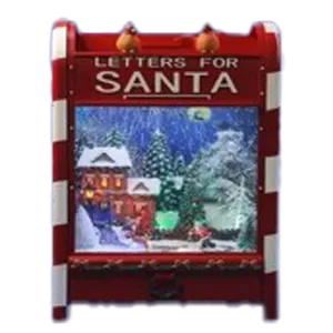 Santa's Mail box with Snowing & Music 62cm