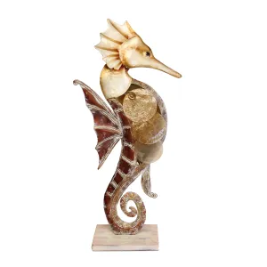 Seahorse Capiz Lamp