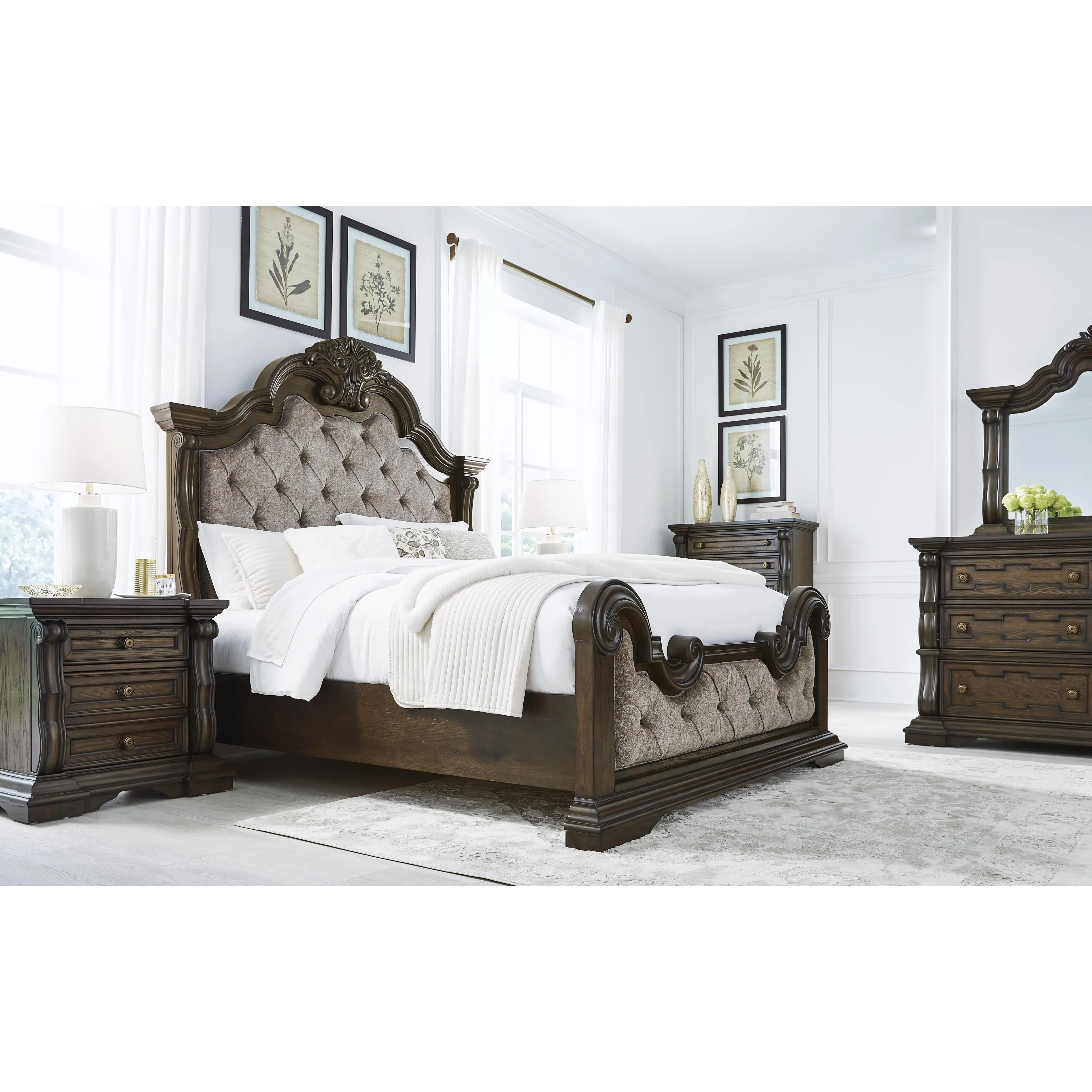 Signature Design by Ashley Maylee King Upholstered Panel Bed B947-58/B947-56/B947-97