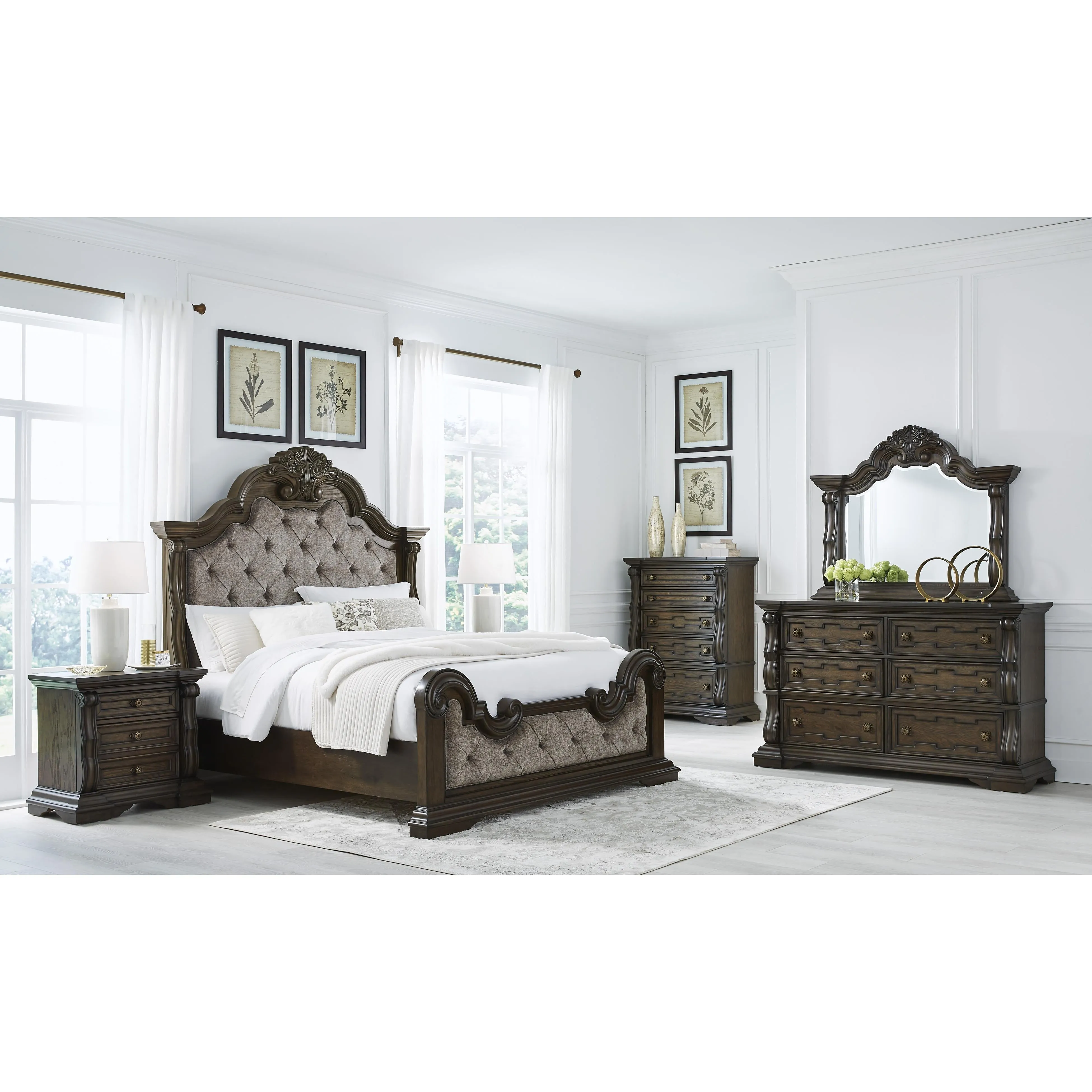 Signature Design by Ashley Maylee King Upholstered Panel Bed B947-58/B947-56/B947-97