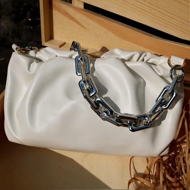 SILVER CHAIN BAG