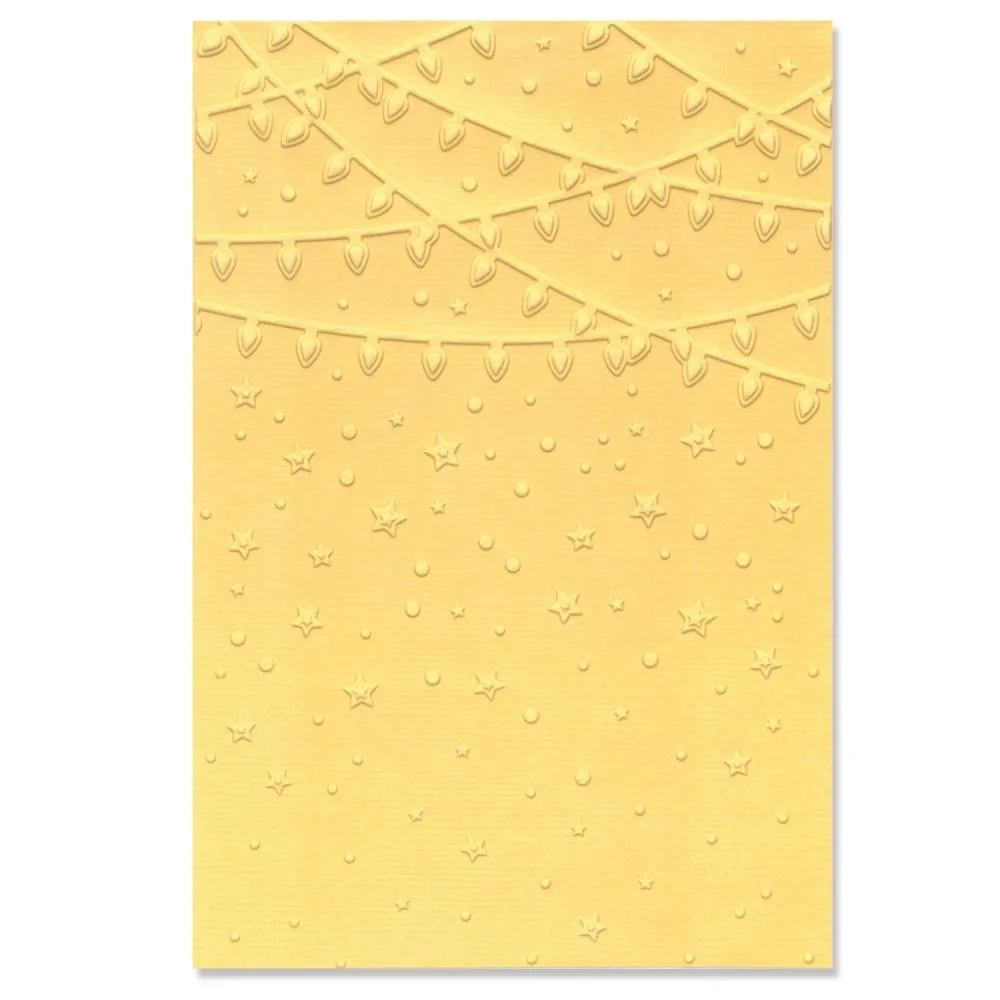 Sizzix Multi-Level Textured Impressions Embossing Folder By Jennifer Ogborn - Stars & Lights*