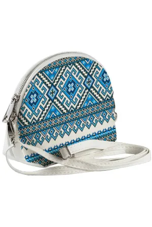 Small Cross Body Purse - “Blue Embroidery”