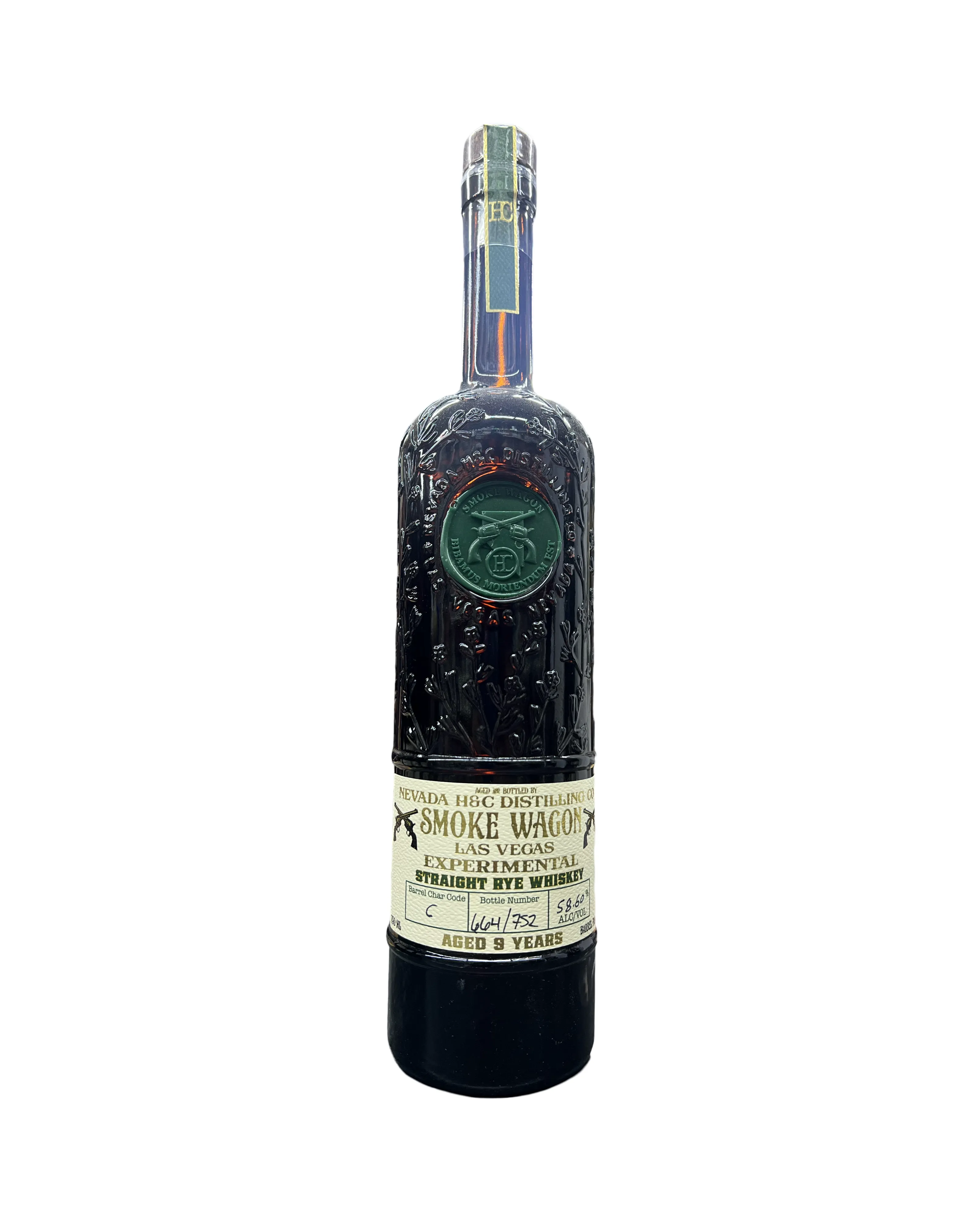 Smoke Wagon 9 Year Old Experimental Barrel Char Code C Straight Rye Whiskey 750ml