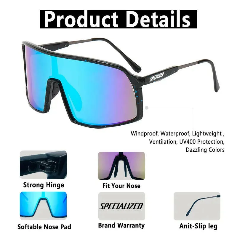 SPECIAUZED Photochromic Cycling Sunglasses UV400  MTB Riding Sun glasses Men Women Road Bike Goggles Outdoor Runing Glasses