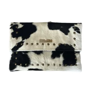 Studded Clutch (Black and White)