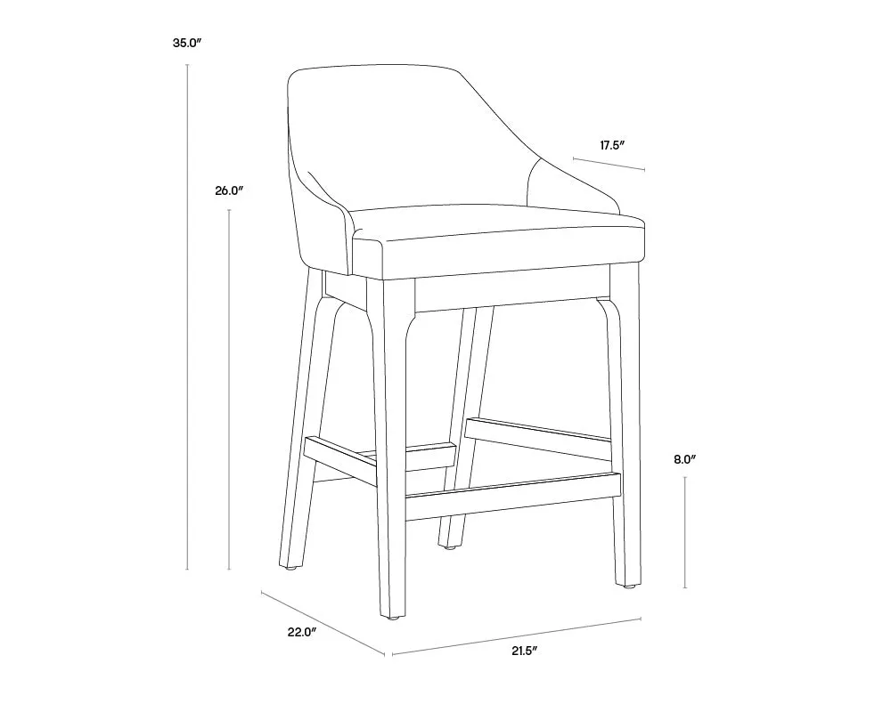 Sunpan Kace Counter Stool