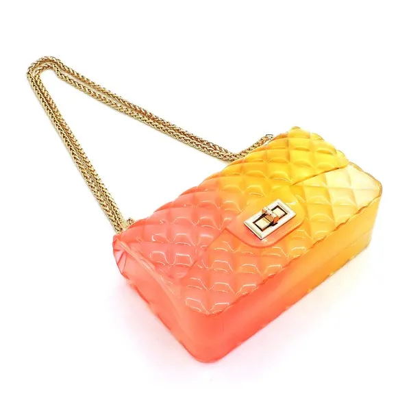 TEEK - Quilt Embossed Color Jelly Shoulder Bag