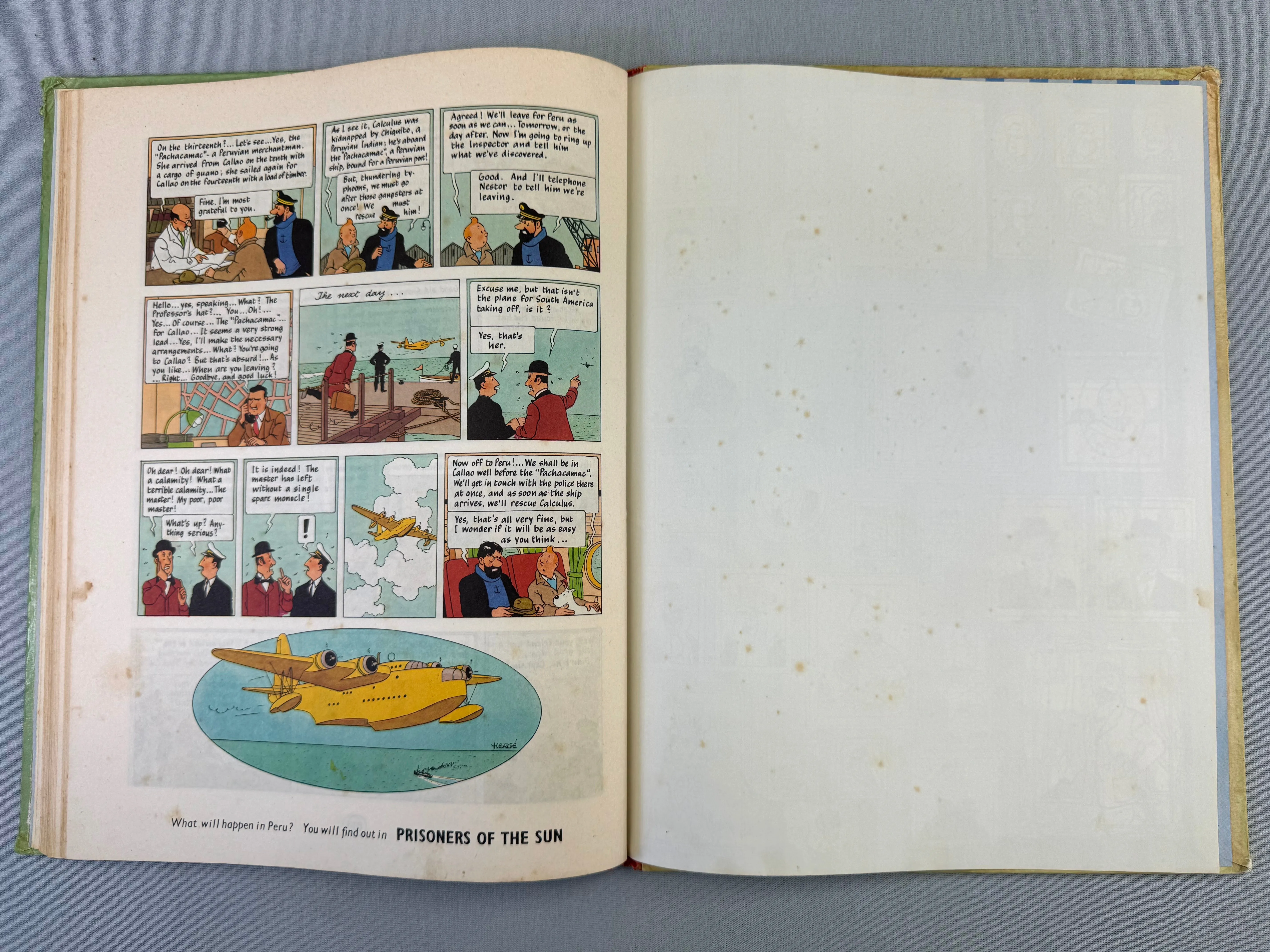 The 7 Crystal Balls - Methuen 1962 1st Edition Hardback Rare Tintin book Herge EO