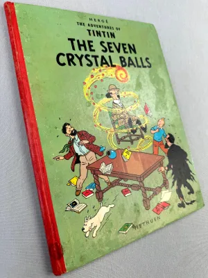 The 7 Crystal Balls - Methuen 1962 1st Edition Hardback Rare Tintin book Herge EO