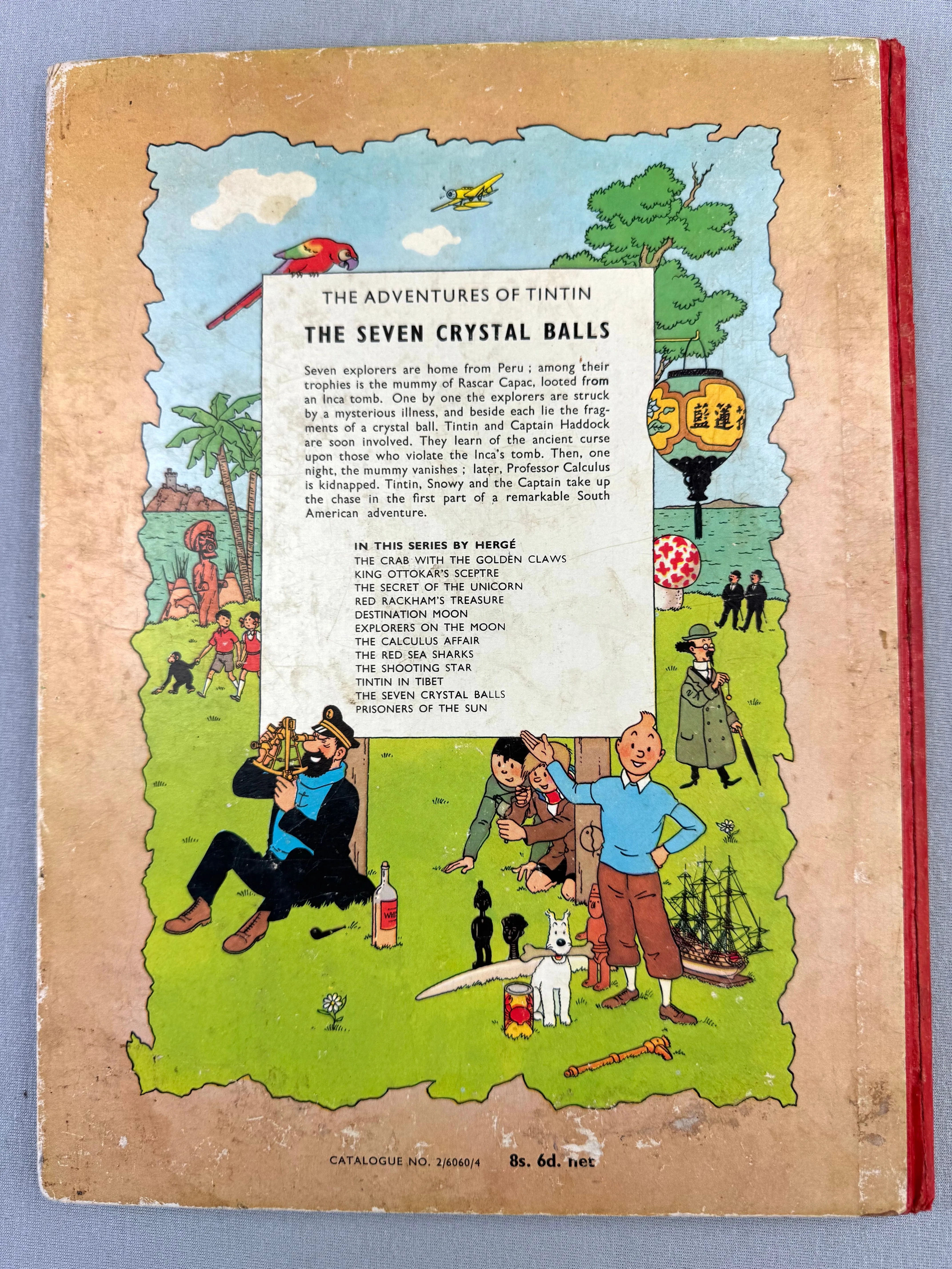 The 7 Crystal Balls - Methuen 1962 1st Edition Hardback Rare Tintin book Herge EO