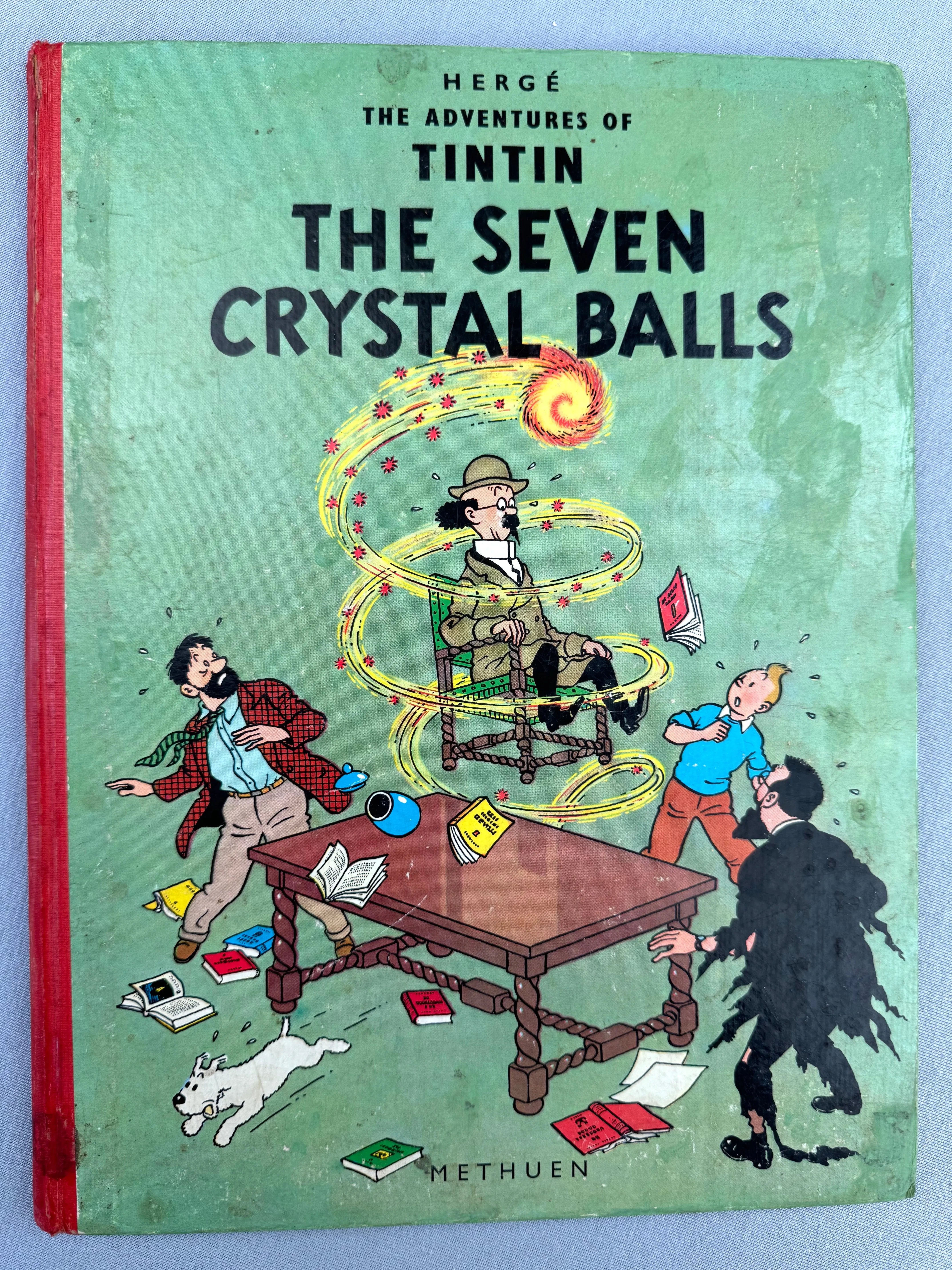 The 7 Crystal Balls - Methuen 1962 1st Edition Hardback Rare Tintin book Herge EO