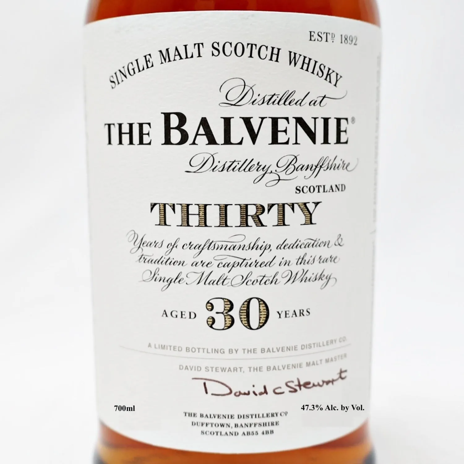 The Balvenie Thirty 30-Year-Old Single Malt Scotch Whisky