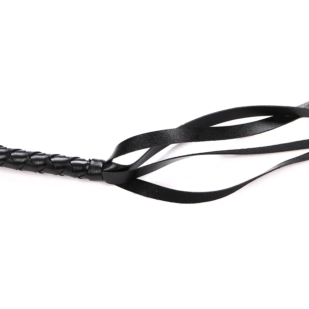 The' Indiana Jones' Black Faux Leather Whip