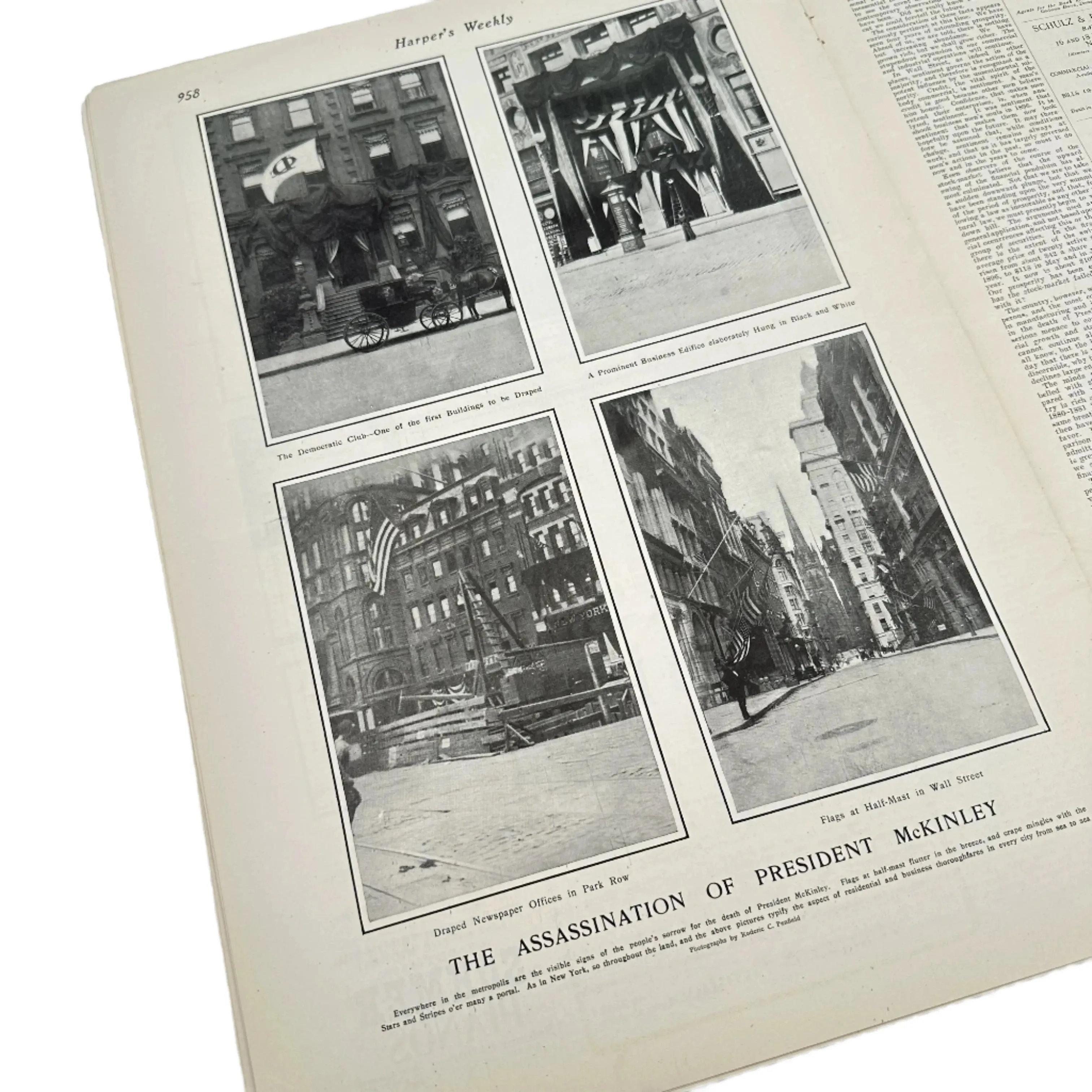 Three "Harper's Weekly" Editions reporting the Funeral of McKinley and the Presidency of Theodore Roosevelt