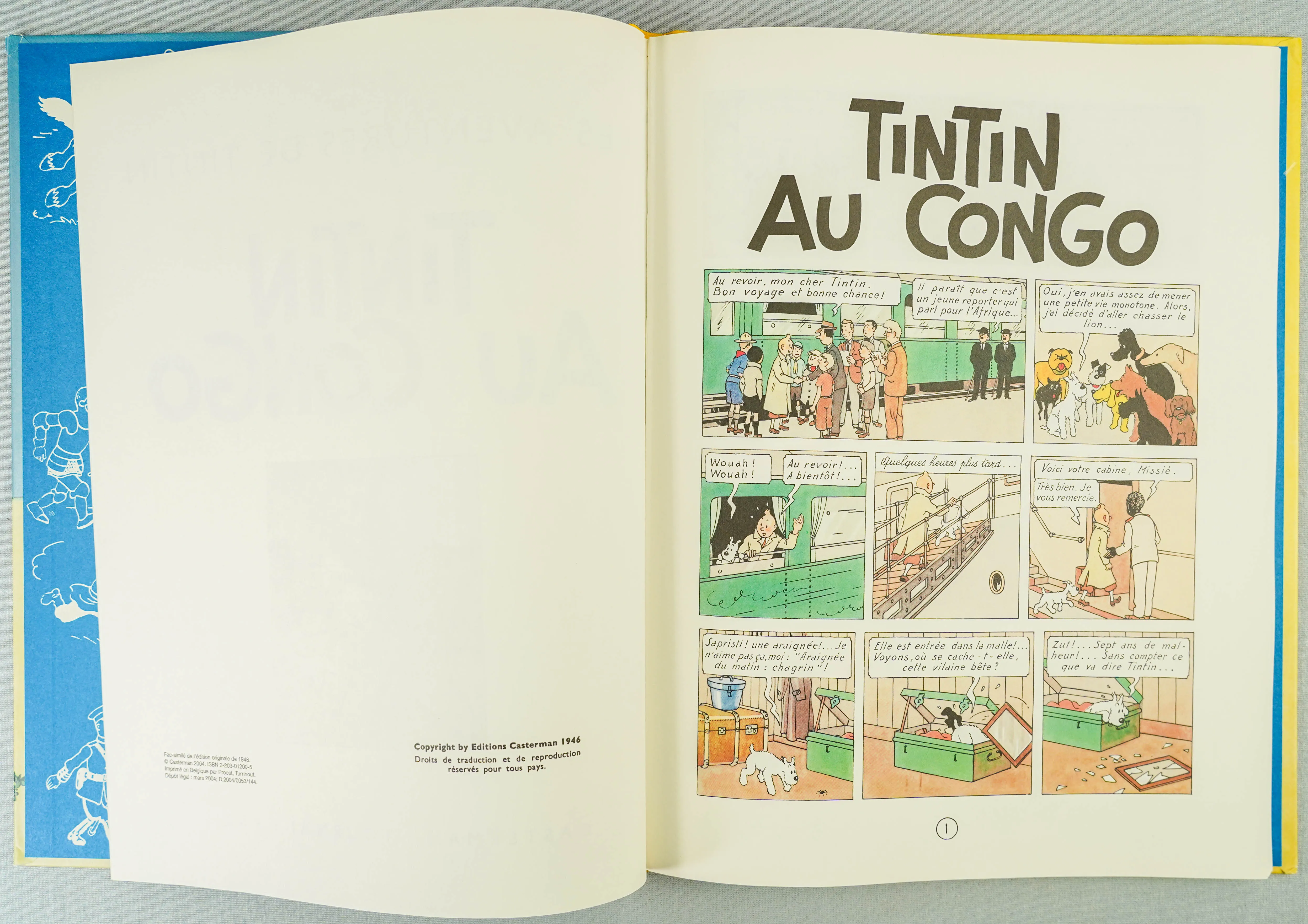 Tintin Au Congo - Rare Facsimile 1st Colour Edition Hardback Tintin Book 2002 Belge EO