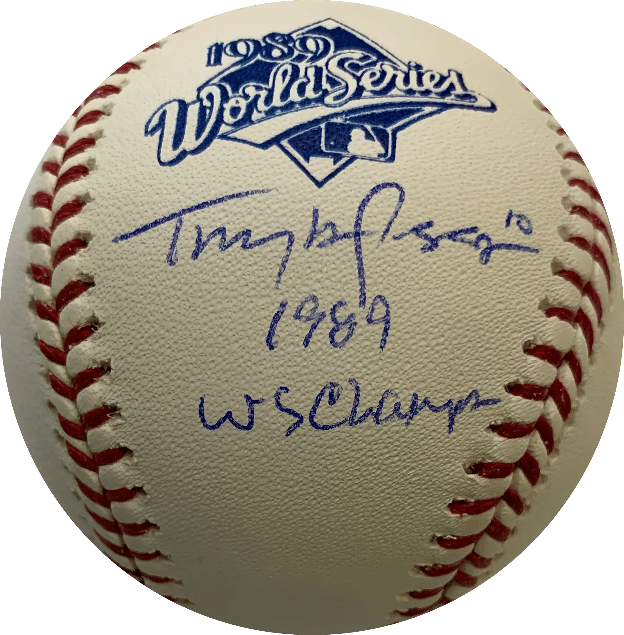 Tony LaRussa Autographed Rawling 1989 World Series Official Major League Hall of Fame Baseball (JSA) w/ Rare Inscription!