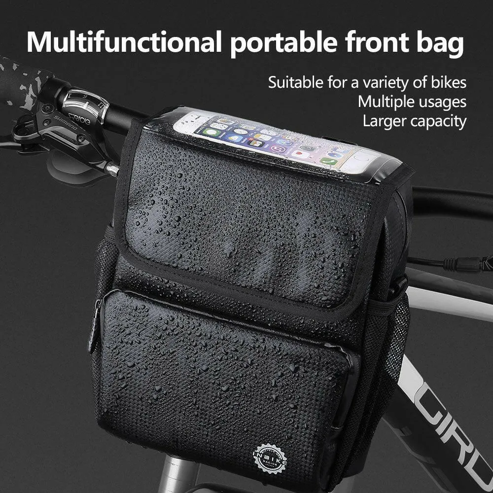 Touch Screen Bike Handlebar Bag Waterproof Bicycle Front Bag Road Mountain Bike Bag Bicycle Frame Bag Bike Pouch Cycling Accessories