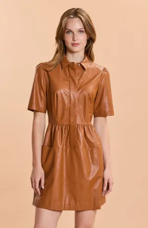 Tyler Boe Mitzi Leather Dress - Pecan