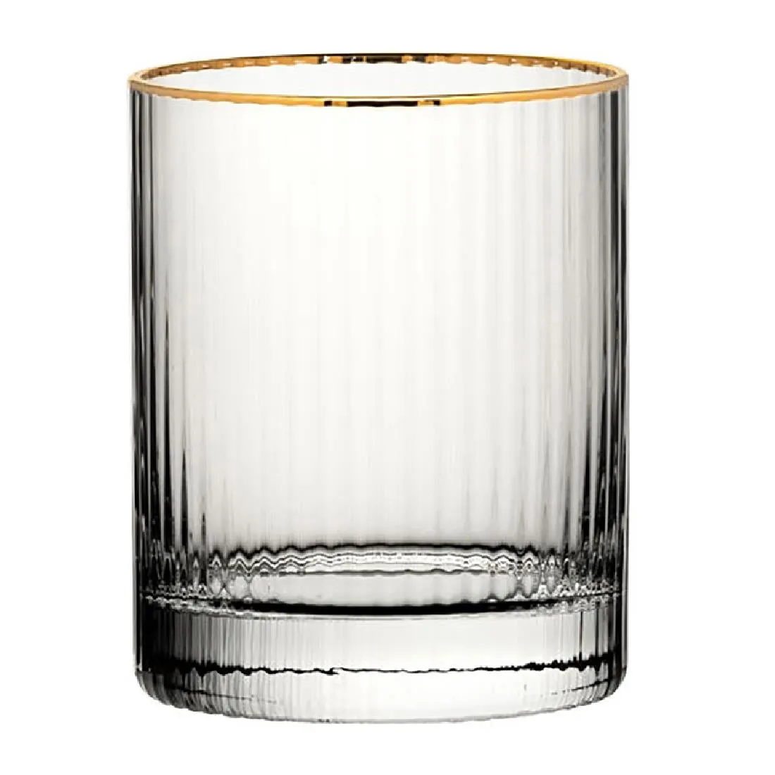 Utopia Hayworth Double Old Fashioned Gold Rim Glasses 325ml (Pack of 6)