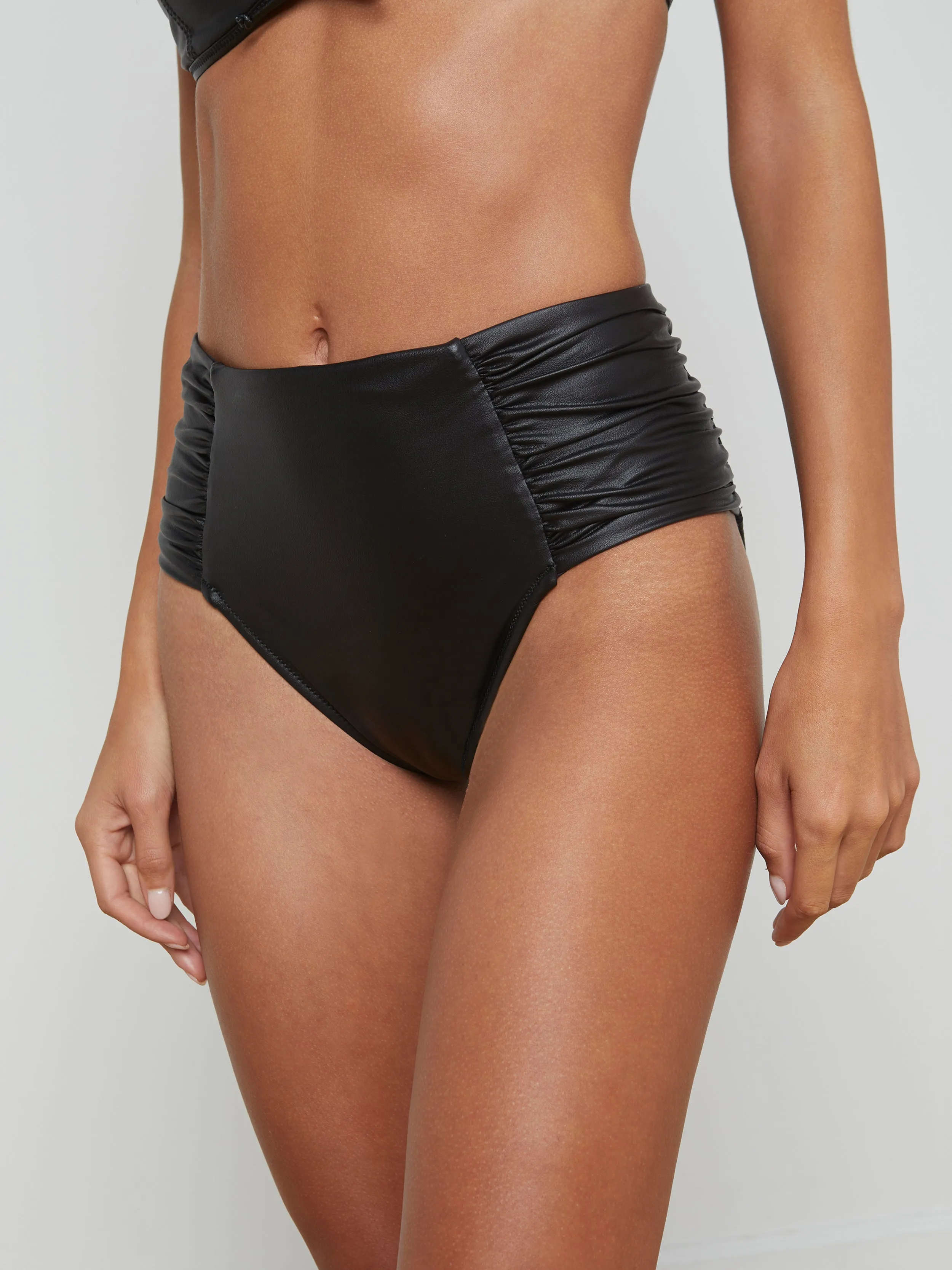 Vanessa Faux Leather Bikini Bottom