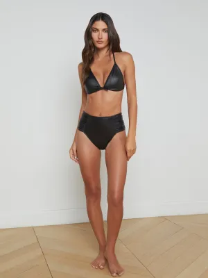 Vanessa Faux Leather Bikini Bottom