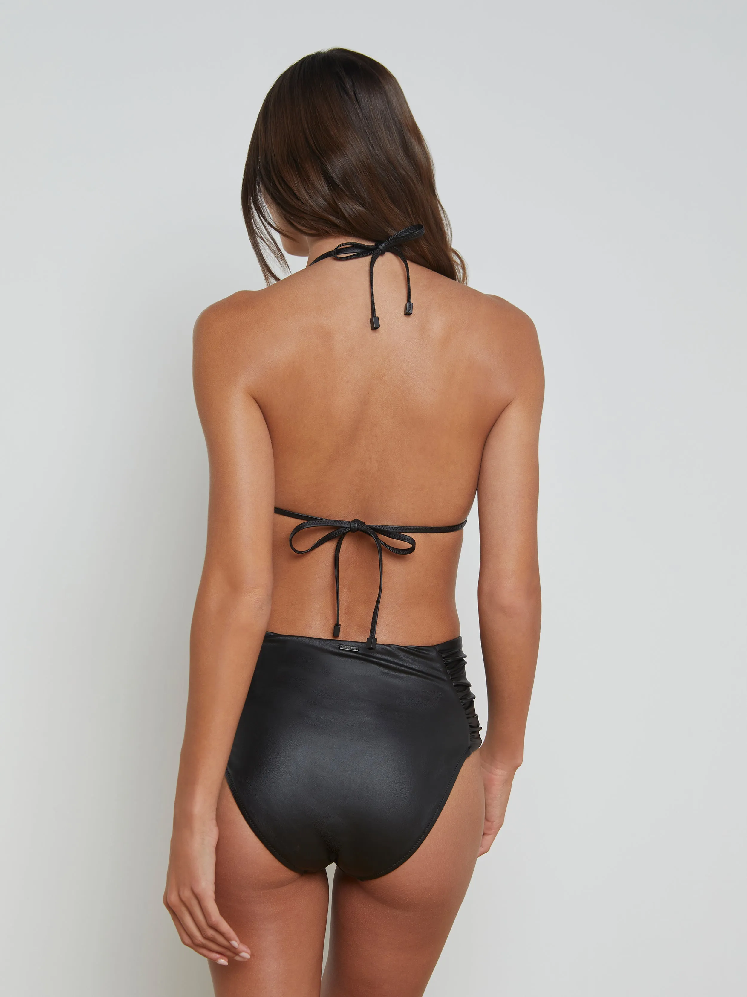 Vanessa Faux Leather Bikini Bottom