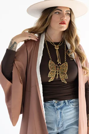 Vintage Gold Butterfly Necklace