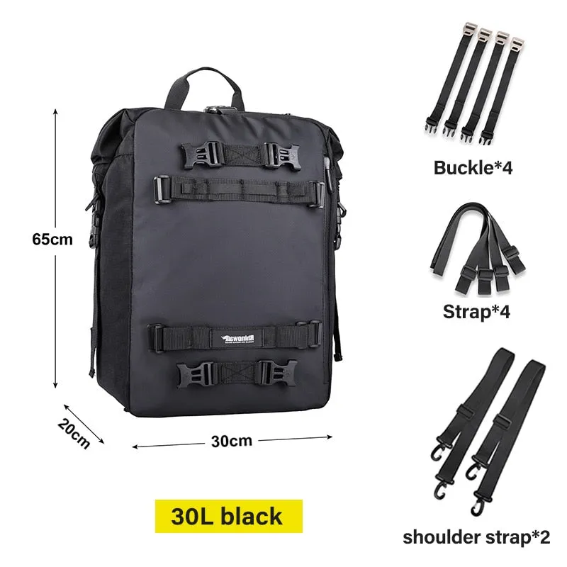 Waterproof Rear Seat Motorcycle Saddle Backpack