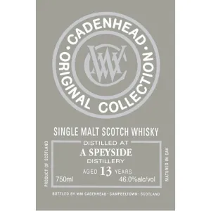 WM Cadenhead Original Collection 13 Year Old A Speyside Distillery