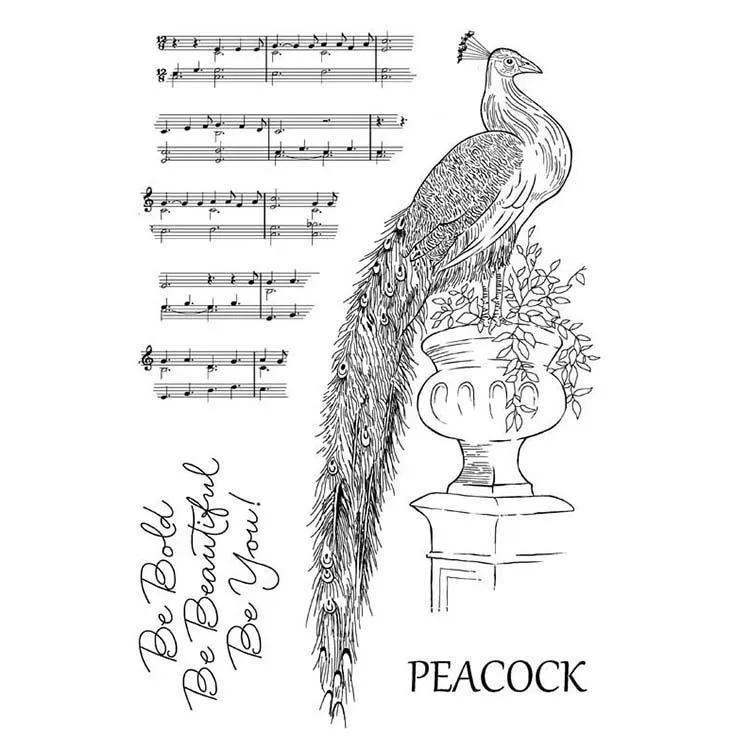 Woodware Clear Singles Magnificent Peacock