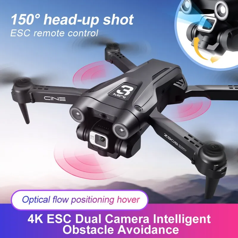 Z908 Pro Drone Professional 4K HD Camera Mini4 Dron Optical Flow Localization Three Sided Obstacle Avoidance Quadcopter Toy Gift